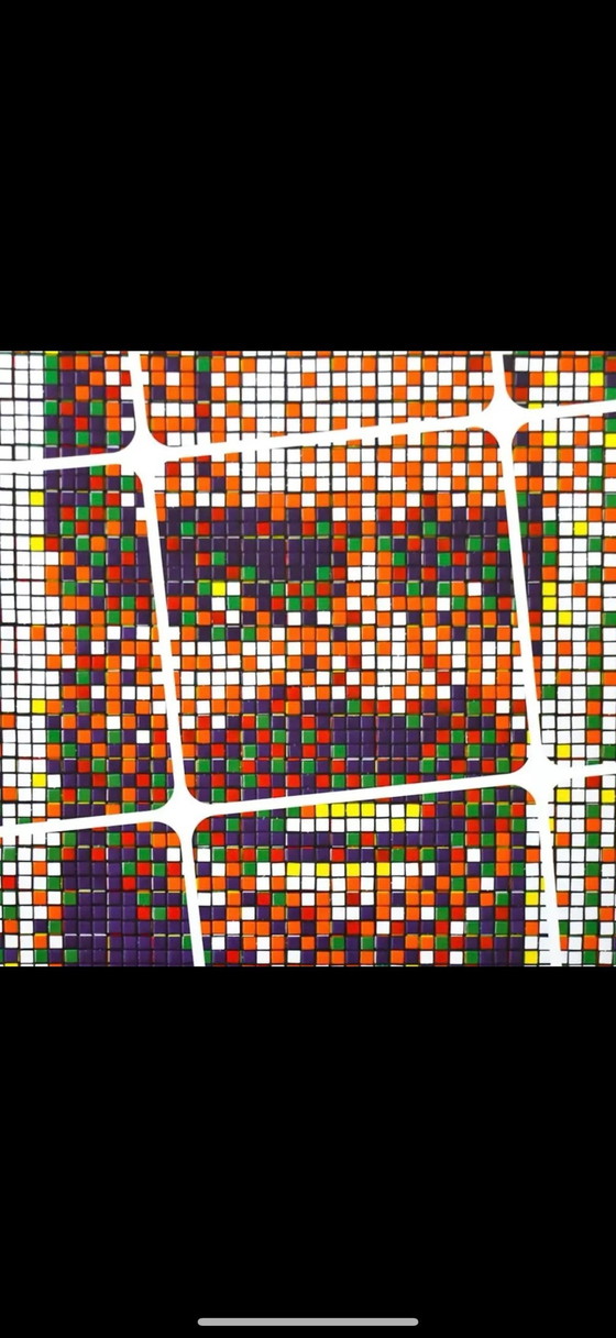 Image 1 of Affiche Street Art Invader Expo Bruxelles Shining Warhol 