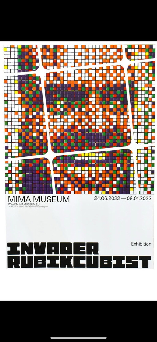 Affiche Street Art Invader Expo Bruxelles Shining Warhol 