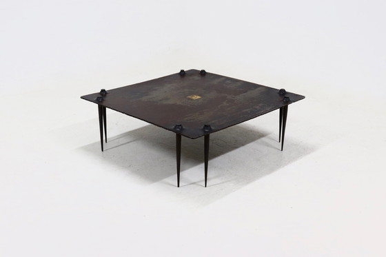 Image 1 of Brutalist Idir Mecibah For Smederij Moerman Belgium Coffee Table