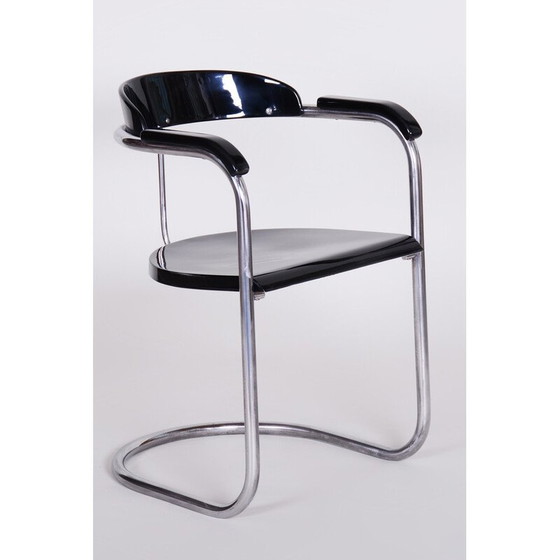 Image 1 of Fauteuil chromé vintage pour Hynek Gottwald, Tchécoslovaquie 1930