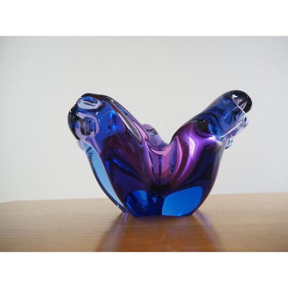 Image 1 of Bol en verre vintage, Tchécoslovaquie 1950