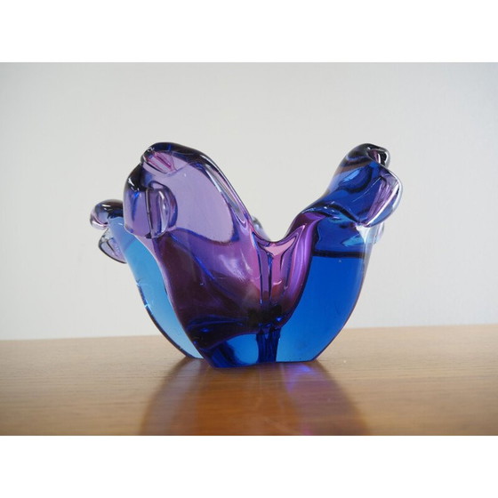 Image 1 of Bol en verre vintage, Tchécoslovaquie 1950