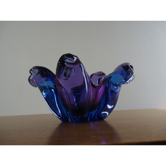 Image 1 of Bol en verre vintage, Tchécoslovaquie 1950