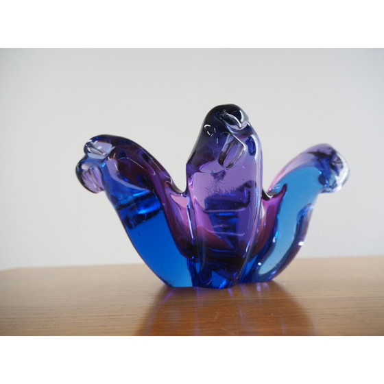 Image 1 of Bol en verre vintage, Tchécoslovaquie 1950