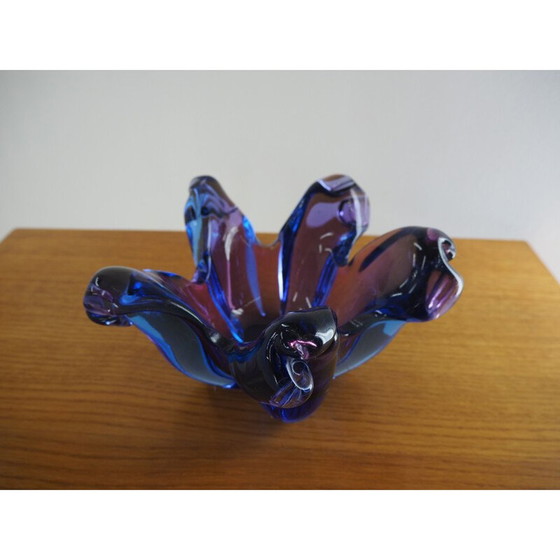 Image 1 of Bol en verre vintage, Tchécoslovaquie 1950