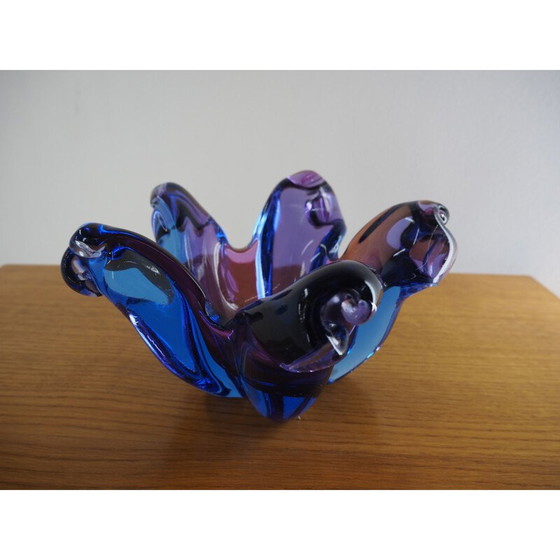 Image 1 of Bol en verre vintage, Tchécoslovaquie 1950