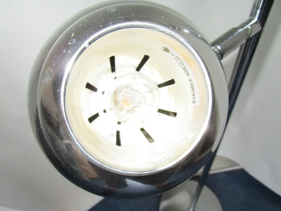 Image 1 of Lampe "Eyeball" chromée des années 70