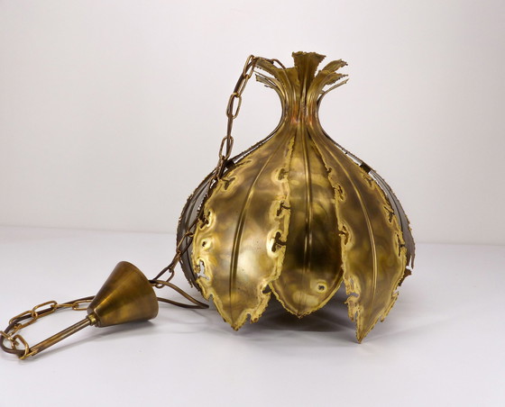 Image 1 of Suspension Brutaliste En Laiton Svend Aage Holm Sørensen 1960