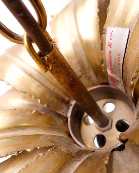 Image 1 of Suspension Brutaliste En Laiton Svend Aage Holm Sørensen 1960