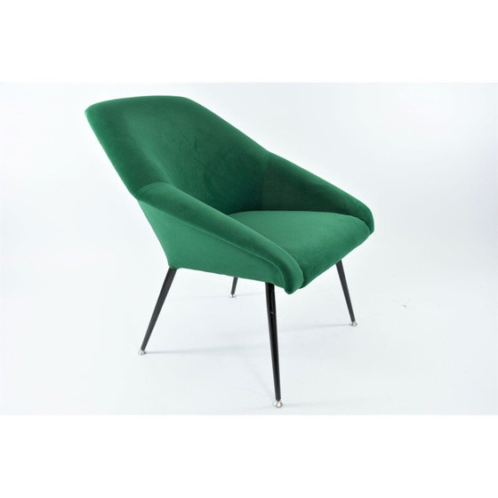 Image 1 of Fauteuil à coquille vert vintage 1970