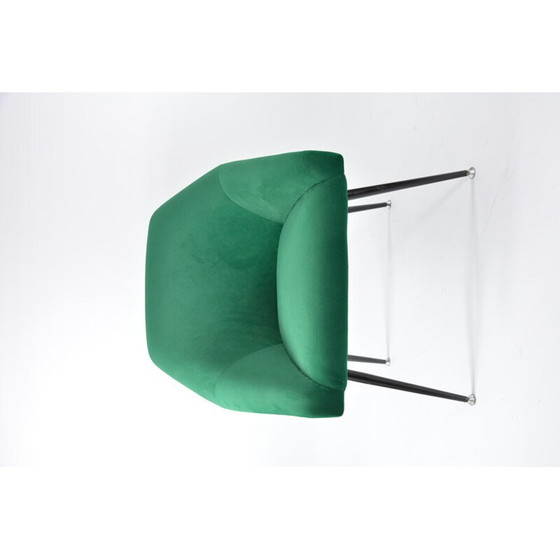 Image 1 of Fauteuil à coquille vert vintage 1970