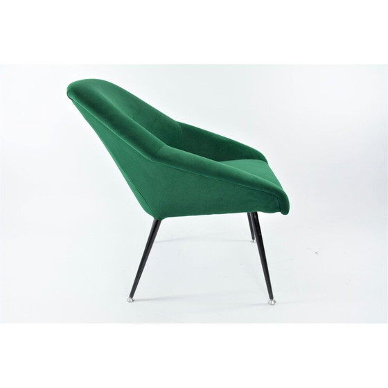 Image 1 of Fauteuil à coquille vert vintage 1970