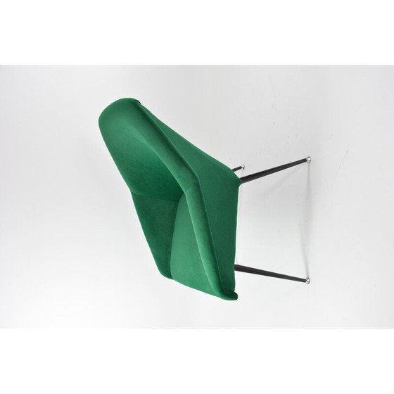 Image 1 of Fauteuil à coquille vert vintage 1970