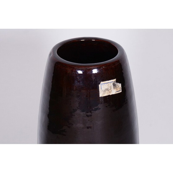 Image 1 of Vase du milieu du siècle en céramique émaillée, Tchécoslovaquie années 1950