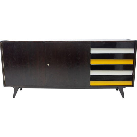 Image 1 of Buffet vintage modèle U-460 en bois de chêne teinté par Jiří Jiroutek pour Interiér Praha, 1960