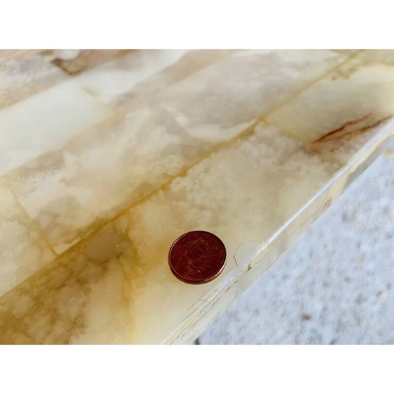 Image 1 of Table basse vintage en marbre et onyx, 1970