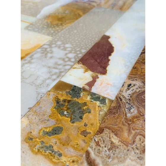 Image 1 of Table basse vintage en marbre et onyx, 1970