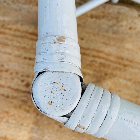 Image 1 of Ensemble de salon vintage en rotin blanc, 1970