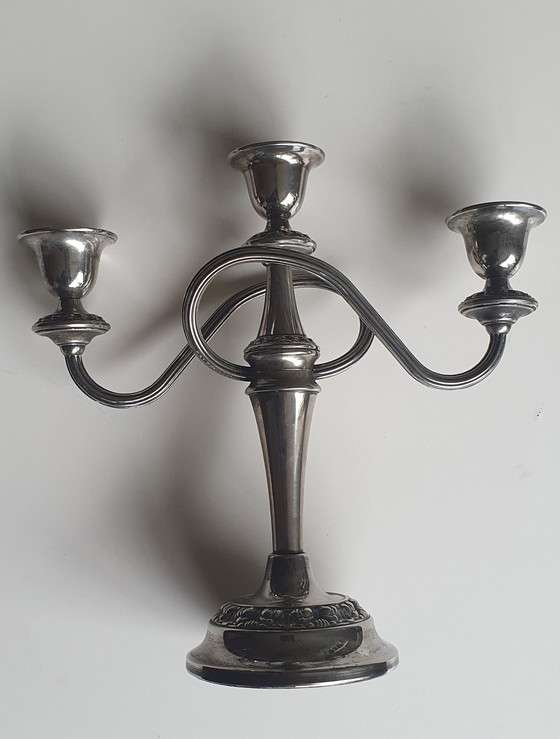 Image 1 of Chandelier anglais plaqué argent