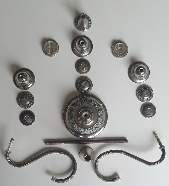 Image 1 of Chandelier anglais plaqué argent