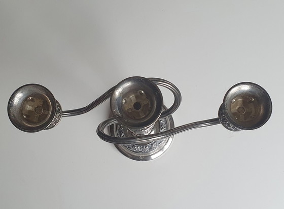 Image 1 of Chandelier anglais plaqué argent