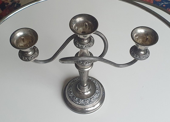 Image 1 of Chandelier anglais plaqué argent