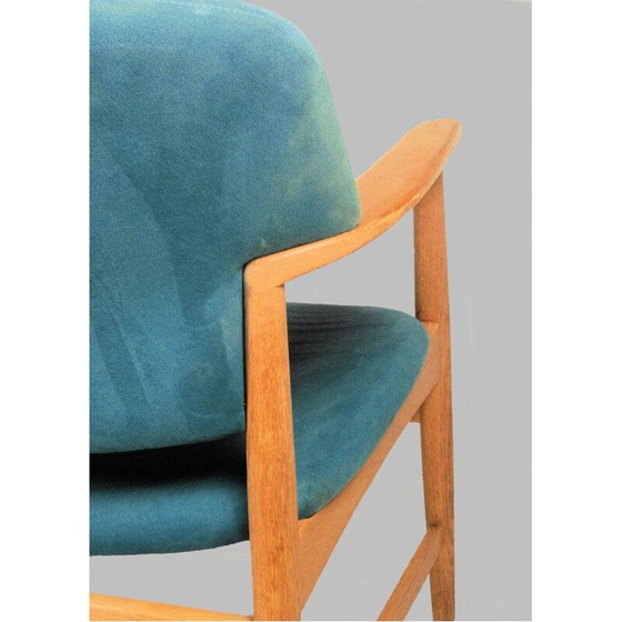 Image 1 of Ensemble de 8 fauteuils vintage par Ejner Larsen et Axel Bender Madsen pour Fritz Hansen