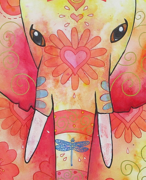 Peace And Love Elephant - Erica Muizer