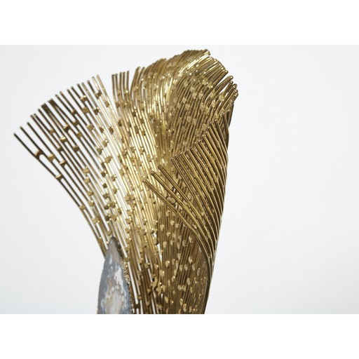 Lampe vintage en laiton par Henri Fernandez pour Maison Honoré, 1970