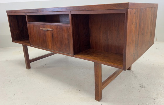 Image 1 of Bureau de direction danois vintage en bois de rose, 1960S