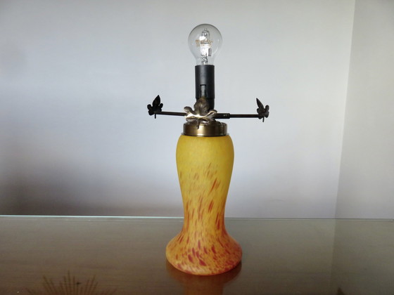 Image 1 of Lampe Champignon En Pâte De Verre 