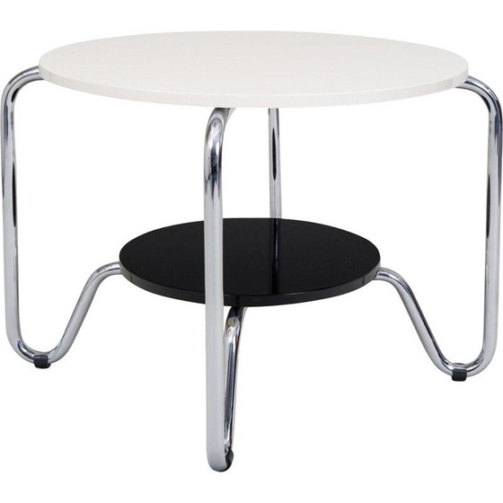 Image 1 of Table basse vintage noire et blanche par Kovona, Tchécoslovaquie 1950