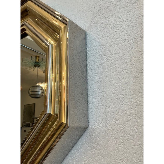 Image 1 of Miroir octogonal vintage par Michel Pigneres et Sandro Petti, France 1970