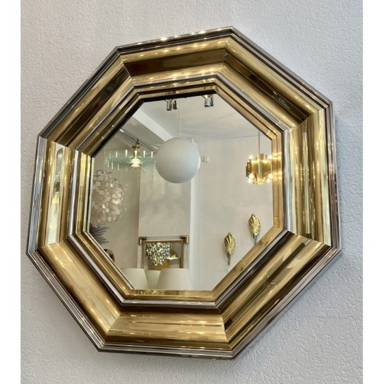 Image 1 of Miroir octogonal vintage par Michel Pigneres et Sandro Petti, France 1970