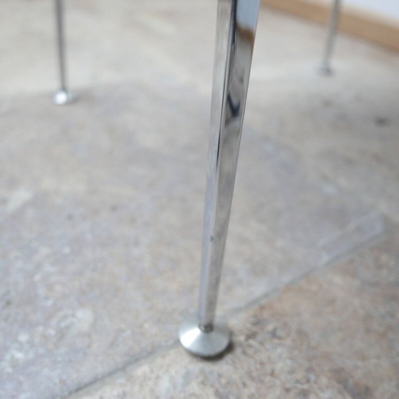 Image 1 of Chaises vintage en cuir et bois courbé par Alain Richard, France 1960