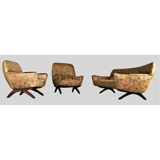 Image 1 of Ensemble de salon vintage en teck par Leif Hansen pour Kronen, Inc, années 1960