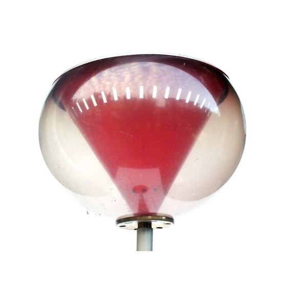 Image 1 of Lampadaire vintage en métal et plastique de l'ère spatiale lampfer production, Italie 1960