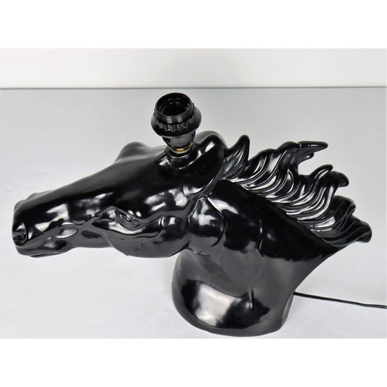 Image 1 of Lampe à tête de cheval en céramique, 1980