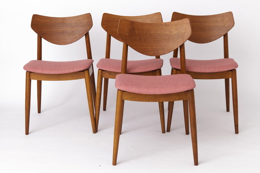 4 chaises de salle à manger par Benze Sitzmöbelfabrik, 1960S Allemagne