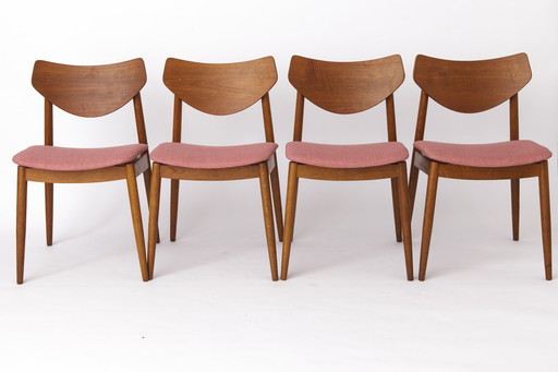 4 chaises de salle à manger par Benze Sitzmöbelfabrik, 1960S Allemagne