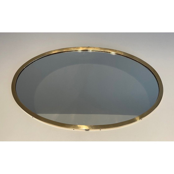 Image 1 of Miroir ovale en laiton