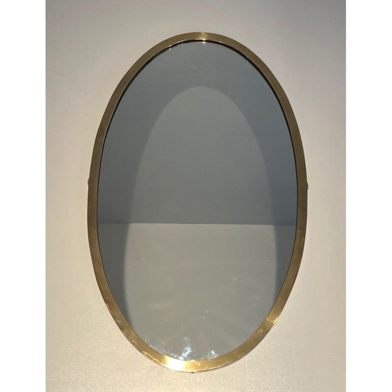 Image 1 of Miroir ovale en laiton