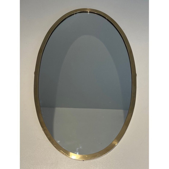 Image 1 of Miroir ovale en laiton