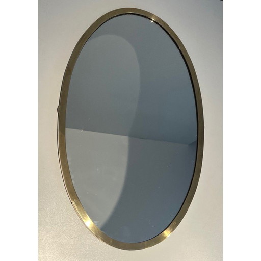 Miroir ovale en laiton