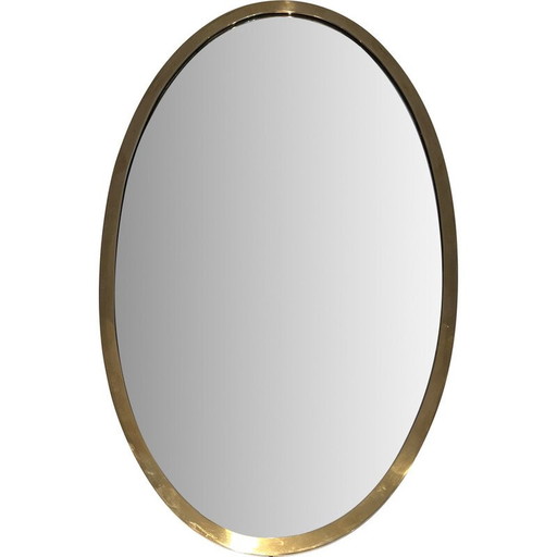 Miroir ovale en laiton