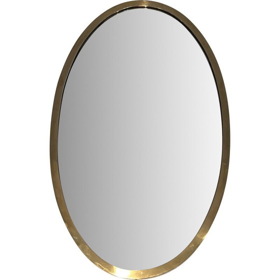 Image 1 of Miroir ovale en laiton