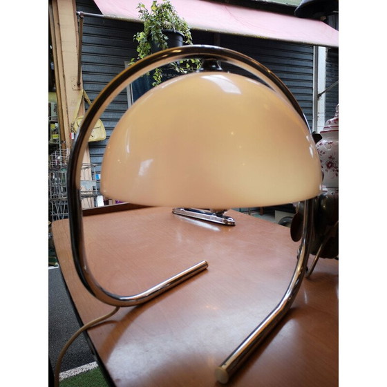 Image 1 of Lampe vintage en métal chromé et plexiglas, Italie 1970