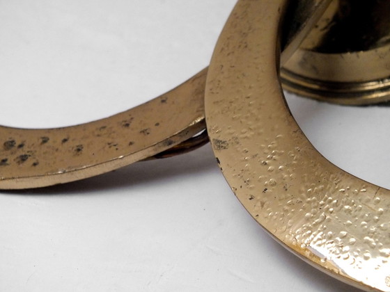 Image 1 of Attribuée à Ciani Florence Atelier Production Attribuée Années 80' Applique élégante en laiton et bronze