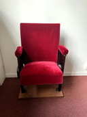 1x Chaise de théâtre vintage en velours
