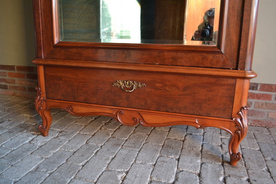 Image 1 of Armoire de toilette ancienne en bois d'acajou, penderie
